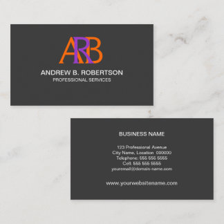 Modern and Elegant Monogram Business Card
