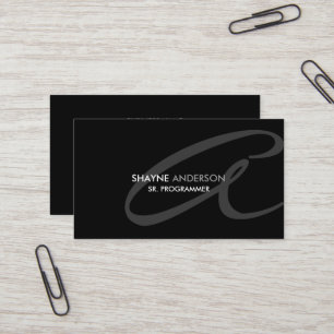 Modern and Elegant Monogram Business Card
