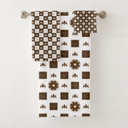 Modern and Elegant Pattern Bath Towel Set