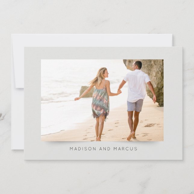 Modern and Elegant Photo Wedding Invitation (Front)