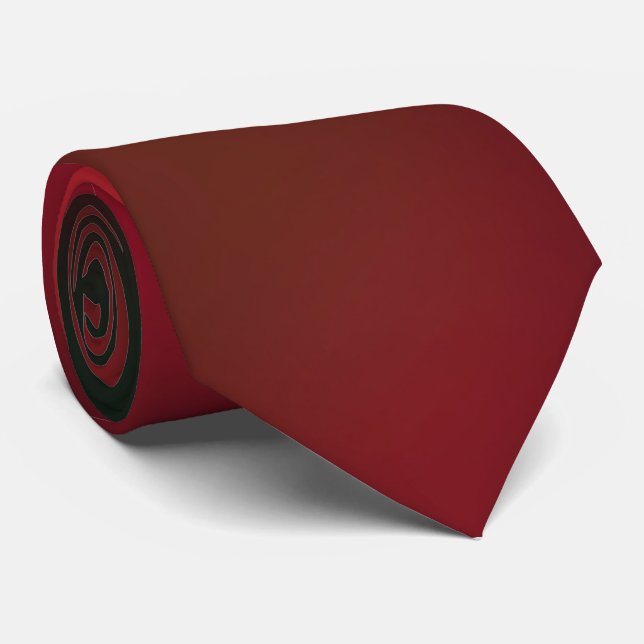 Modern and Elegant Red and Black Abstract Tie (Rolled)