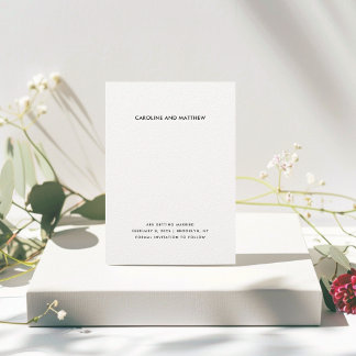 Modern and Elegant Save the Date Card