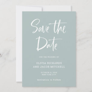 Modern and Elegant Sea Glass Wedding Save The Date