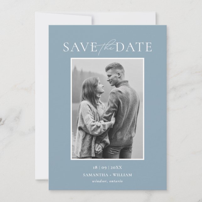 Modern and Elegant Simple Save the Date Invitation (Front)