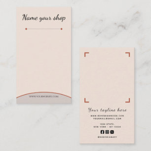 Modern and Elegant Soft Beige earring display card
