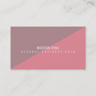modern and geometric minimal pink business card