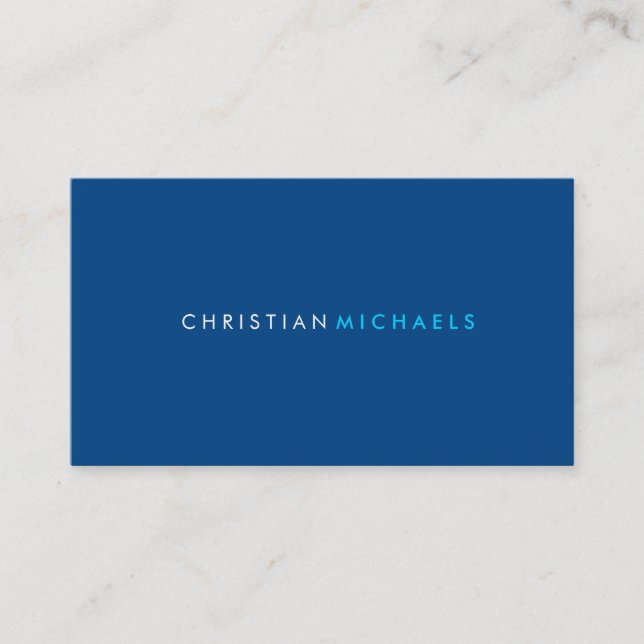 Modern and Minimal Business Card (navy) (Front)