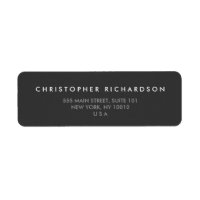MODERN and MINIMAL Dark Grey Address Label