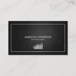 Modern and Minimal Financial Analyst Business Card