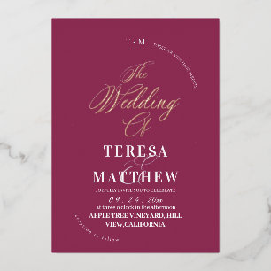 Modern and Minimal Fuchsia Wedding Photo 