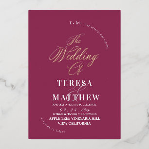 Modern and Minimal Fuchsia Wedding Photo 