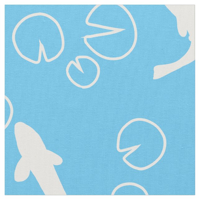 Modern and minimal koi pattern fabric (Close Up)