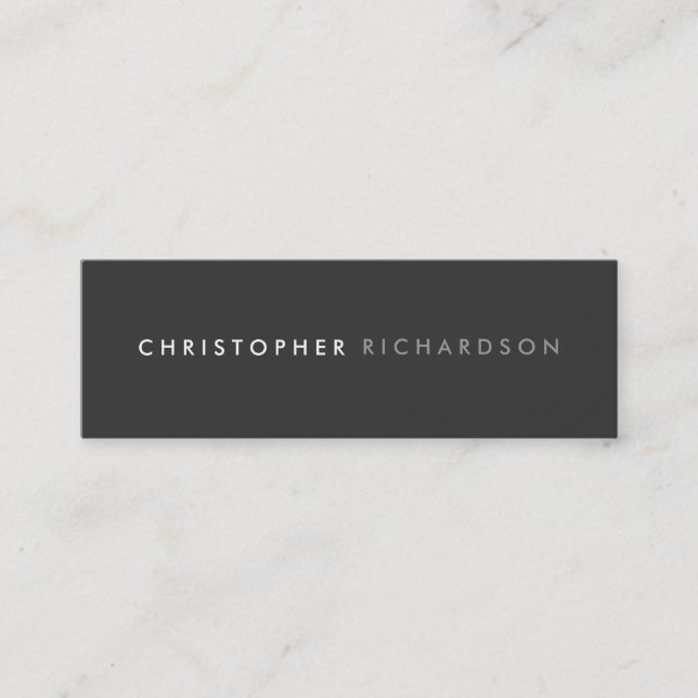 MODERN and MINIMAL No. 4 Skinny Business Card (Front)