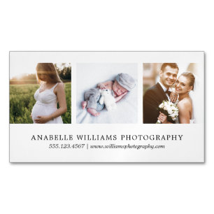 Modern and Minimal   Photography Magnetic Business Card