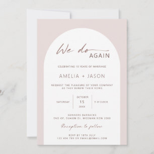 Modern and minimalist arch vow renewal invitation