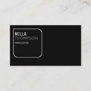 modern and minimalist black business card