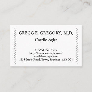 Modern and Minimalist Cardiologist Business Card