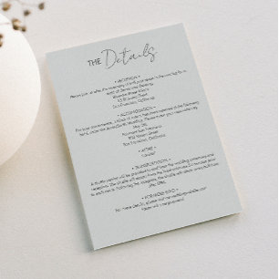 Modern and Minimalist Details Card