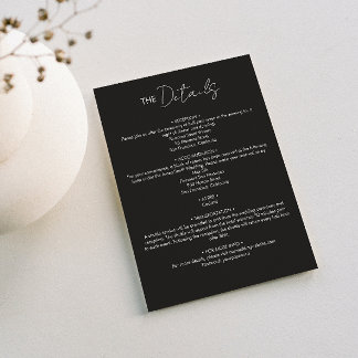 Modern and Minimalist Details Card