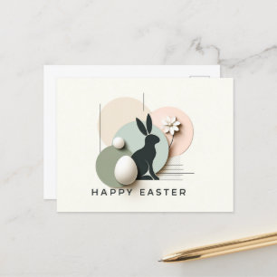 modern and minimalist Easter postcard
