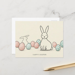 modern and minimalist Easter postcard