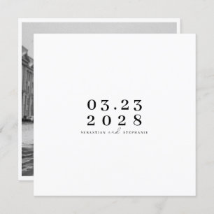 Modern and minimalist save the date invitation
