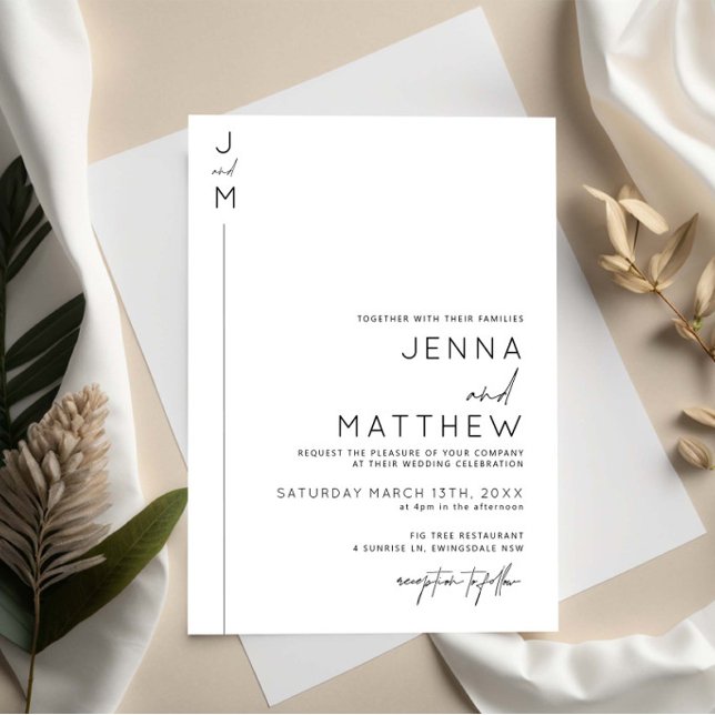 Modern and minimalist typography wedding invitation (Creator Uploaded)