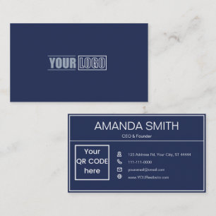 Modern and Professional Minimalist QR Code Team  Business Card