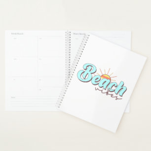 Modern and Simple Beach Vibes White Planner