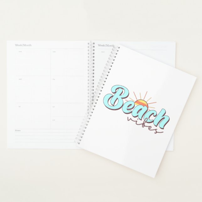 Modern and Simple Beach Vibes White Planner (Display)