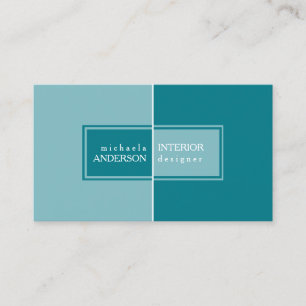 Modern and Simple Custom Colour Interior Designer Business Card