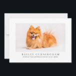 Modern And Simple Photo Pet Thanks Vet Nurses Thank You Card<br><div class="desc">Let your pet say thank you to the doctors,  veterinarians and nurses that took care of them</div>