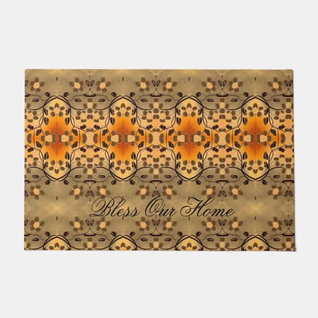 Modern And Stunning Floral Door Mat (Front)