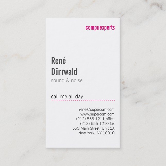 Modern and unusual business card (Front)