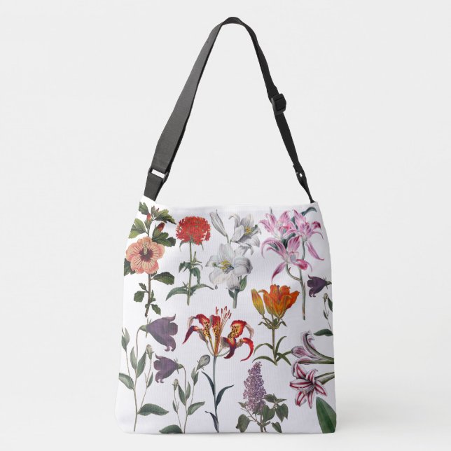 MODERN AND VIBRANT FLORAL PATTERN CROSSBODY BAG (Back)