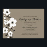 Modern Anemone | Rehearsal Dinner Invitation<br><div class="desc">FROM THE MODERN ANEMONE WEDDING COLLECTION: White & Tan Anemone Flowers in a modern design for your Wedding Rehearsal Dinner with a Kraft Tan background. A tan, black and white gingham pattern on the back of the invitation. If you would like a different colour Anemone flower or any other design...</div>