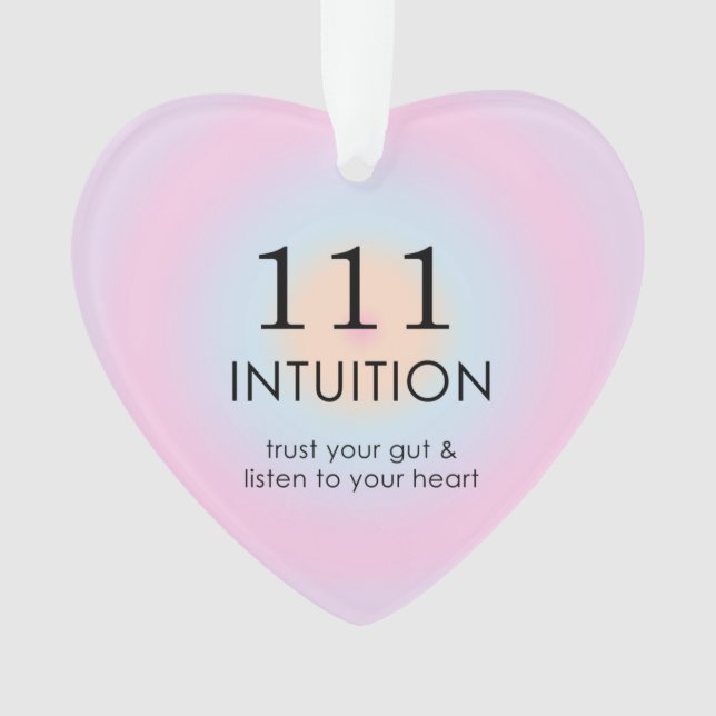 Modern Angel Numbers Numerology 111 Intuition Ornament (Front)