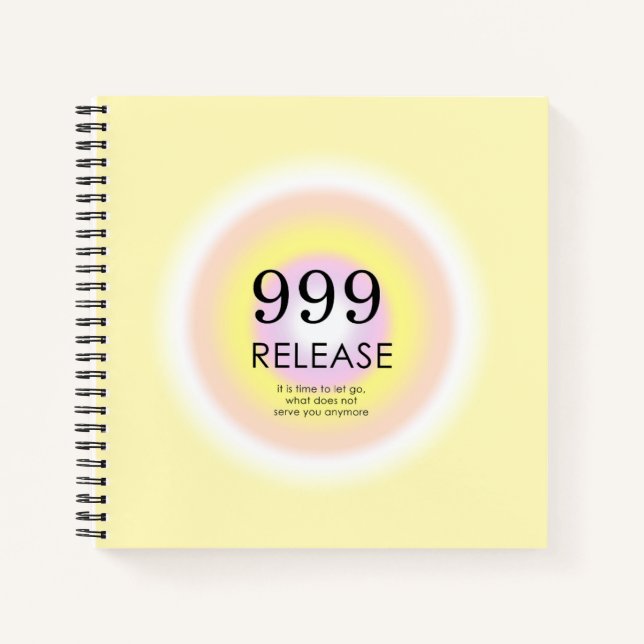 Modern Angel Numbers Numerology Meaning 999  Notebook (Front)