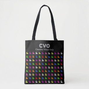 Modern Angels Pattern Custom Text Initials Tote Bag