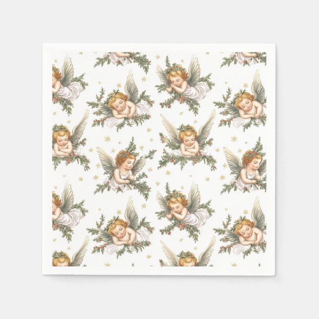 Modern angels pattern napkin (Front)