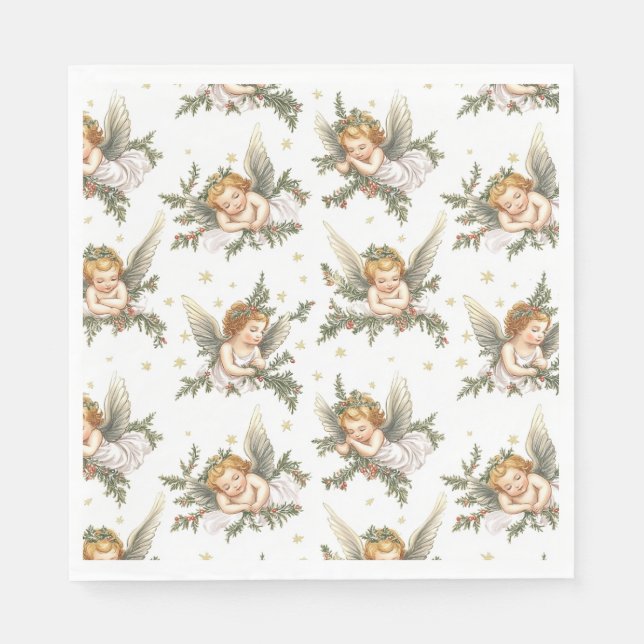 Modern angels pattern napkin (Front)