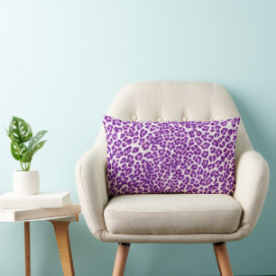 Modern animal printed purple abstract lumbar pillo lumbar cushion