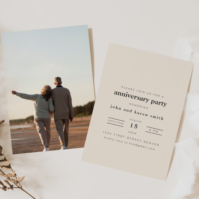Modern Anniversary Party Invitation (Creator Uploaded)