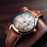 Modern Anniversary Photo Personalised Watch<br><div class="desc">Elegant design with a personalised photo perfect for Christmas gifts,  as a Father's Day gift,  wedding anniversary,  etc.</div>