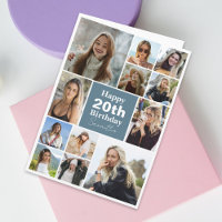 Modern Any Age 12 Collage | Photo Custom Birthday