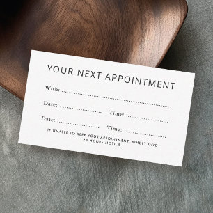 Modern any colour custom logo appointment cards
