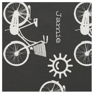 Modern Any Colour Sunshine Bicycle Personalised Fabric