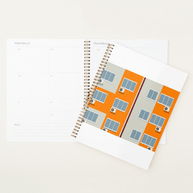 Modern Apartment Building with Air Conditioners  Planner (Creator Uploaded)