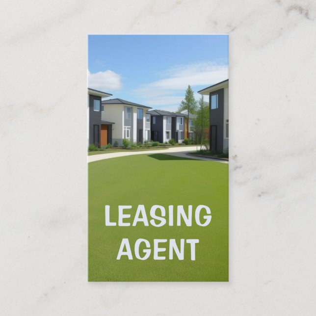 Modern Apartments Leasing Agent Business Card (Front)