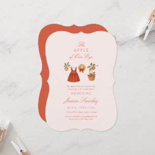 Modern Apple of Our Eye Minimal Baby Shower Invitation